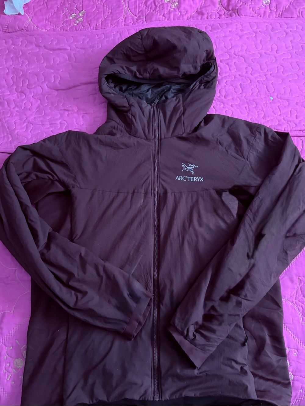 Arc'teryx Men's Dark Brown Hooded Lightweight Jacket